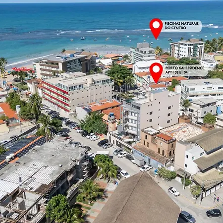 50m das Piscinas Naturais Apto 9,8 no Centro com Varanda Privativa-2
